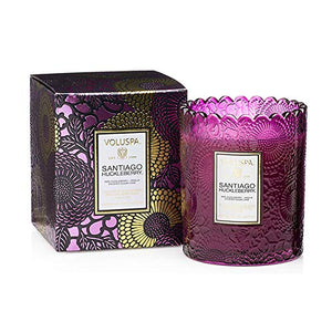 Voluspa Santiago Huckleberry Scalloped 50hr Candle