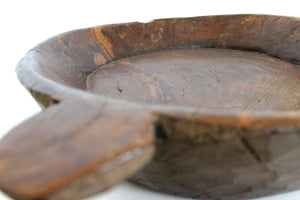 Hand Carved  Indian natural wood display bowl