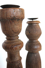 Load image into Gallery viewer, Indian hand carved pillar candle stick
