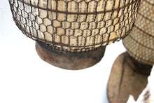 Load image into Gallery viewer, Antique Chinese paper wire hanging lanterns with wooden base
