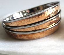 Load image into Gallery viewer, Copper and Stainless Flat condiment bowls
