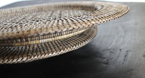Rattan charger plates