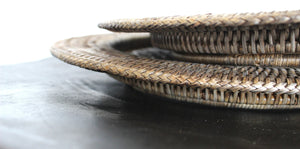 Rattan charger plates