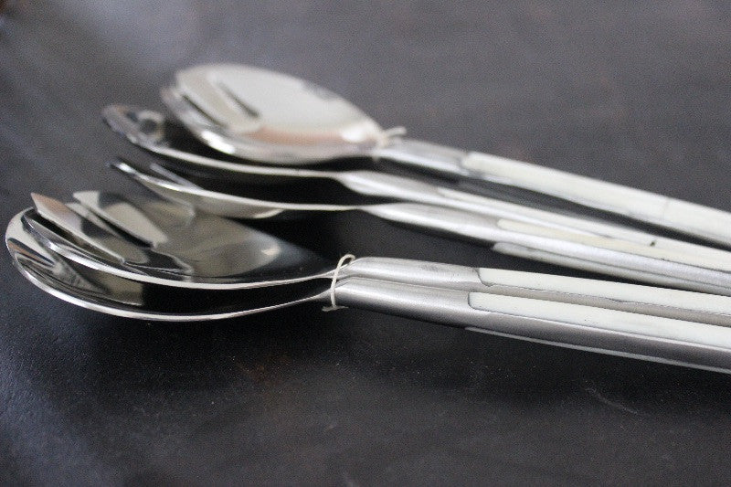 Bone Inlaid Salad Server Set